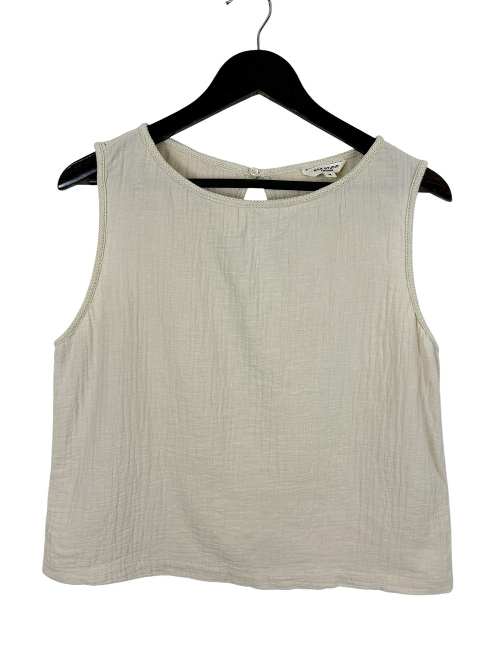 Max Studio Cream Sleeveless Tank Top
